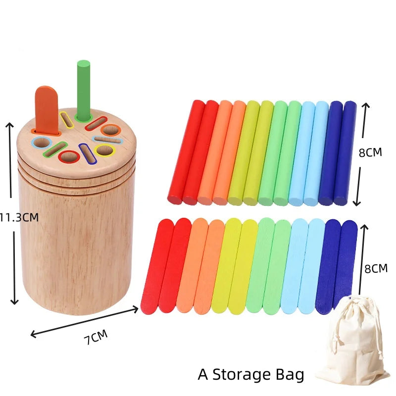 Montessori ColourMinds: Juego de rompecabezas sensorial y de clasificación de madera