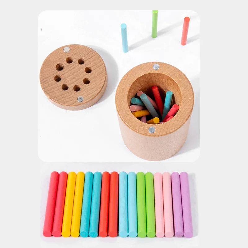 Montessori ColourMinds: Juego de rompecabezas sensorial y de clasificación de madera