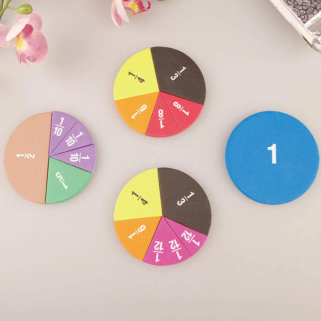 Math Whiz: juego de 51 piezas para aprender fracciones para niños