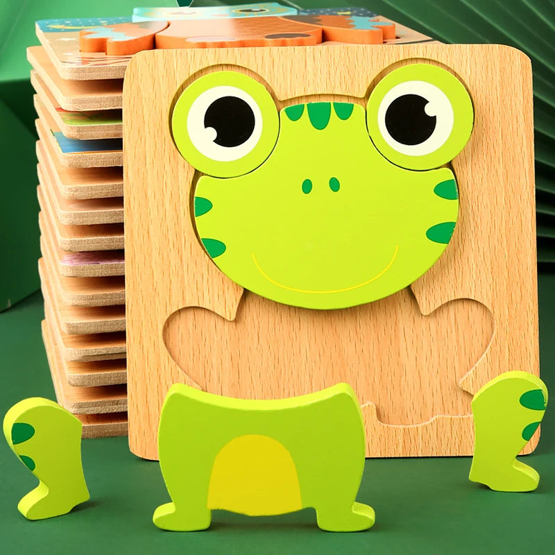 Animal Express: rompecabezas de madera en 3D para niños
