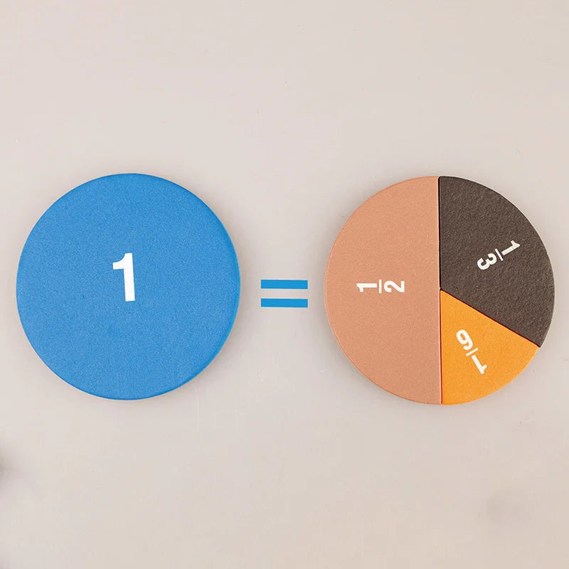 Math Whiz: juego de 51 piezas para aprender fracciones para niños