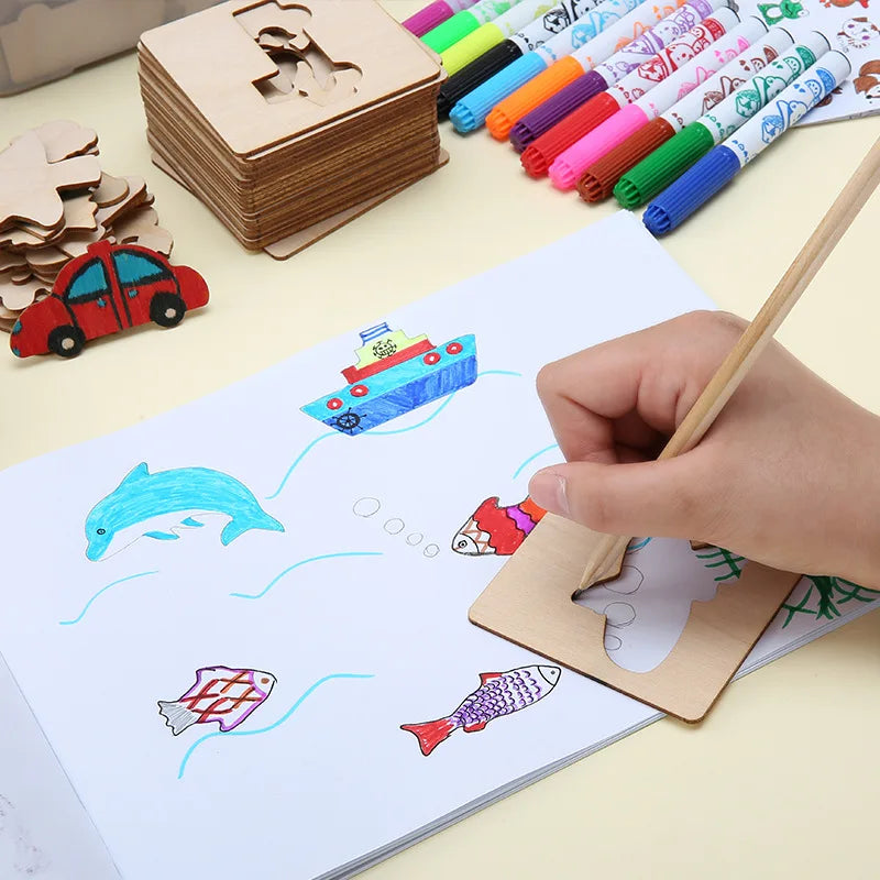 InspiraDraw: Set de 32 plantillas creativas para niños