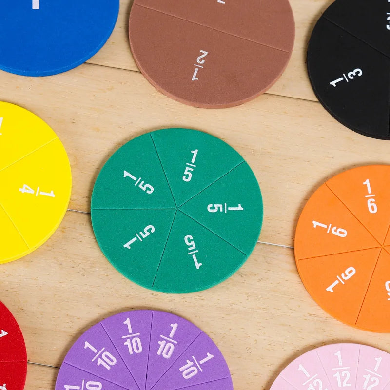 Math Whiz: juego de 51 piezas para aprender fracciones para niños