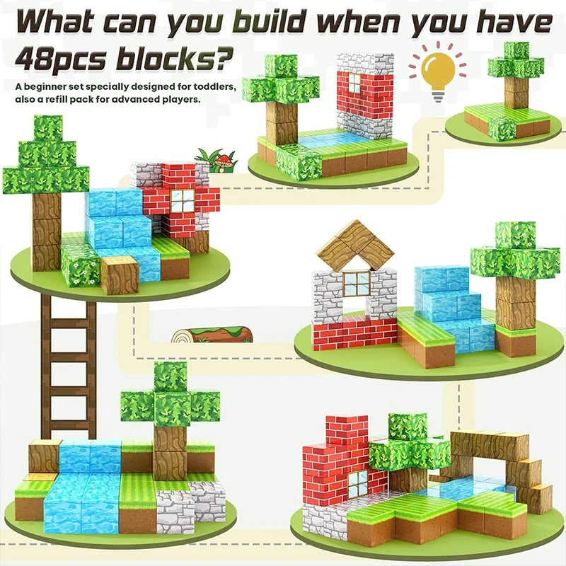 Magnetopia: Mini set de construcción de mundos STEM