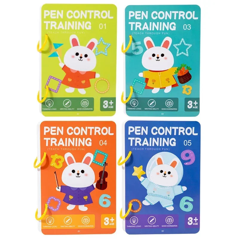 Cuaderno MagicFlow: Diversión de trazado reutilizable para mentes Montessori