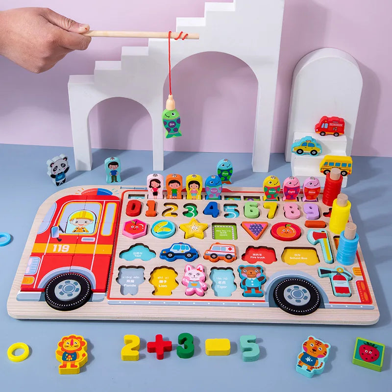 Flota de bomberos: tablero maestro Montessori - Matemáticas para el aprendizaje temprano