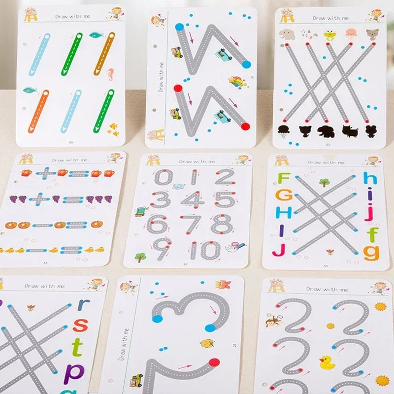 Cuaderno MagicFlow: Diversión de trazado reutilizable para mentes Montessori
