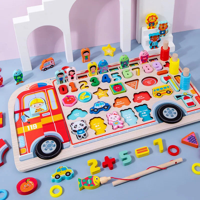Flota de bomberos: tablero maestro Montessori - Matemáticas para el aprendizaje temprano