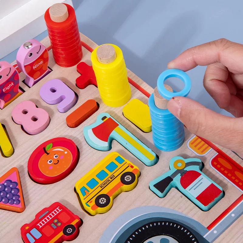 Flota de bomberos: tablero maestro Montessori - Matemáticas para el aprendizaje temprano