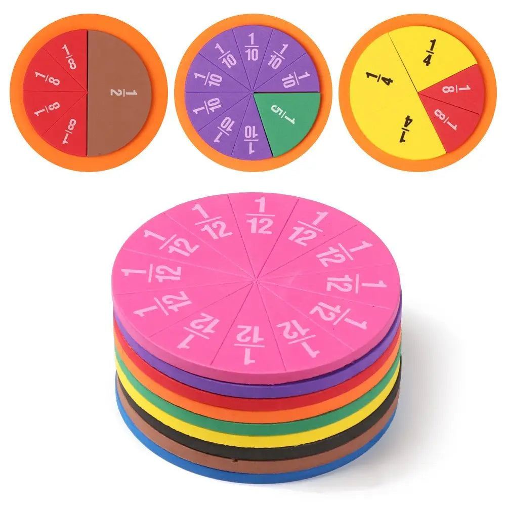 Math Whiz: juego de 51 piezas para aprender fracciones para niños