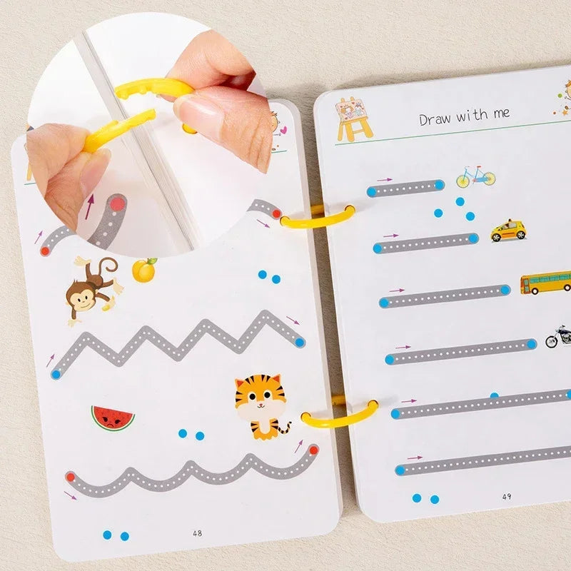 Cuaderno MagicFlow: Diversión de trazado reutilizable para mentes Montessori