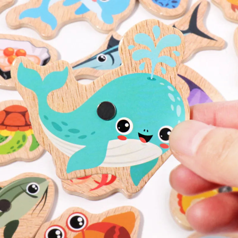 Aventura magnética en el océano: juguetes de pesca Montessori para niños