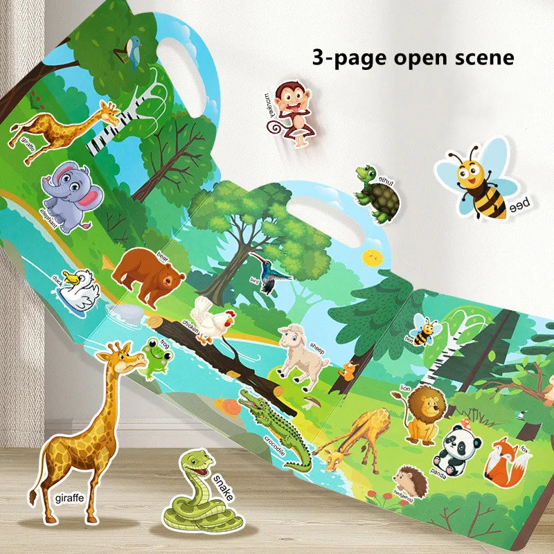 StickerStory: Libro de pegatinas reutilizables para niños