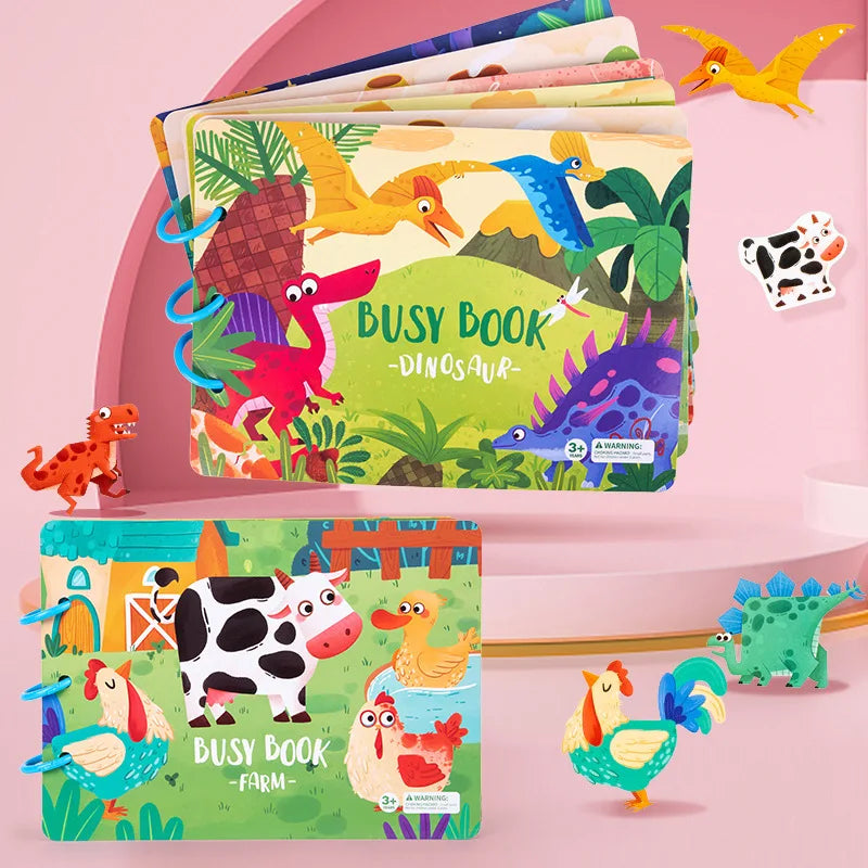 CalmQuest: Libro de pegatinas interactivo Montessori