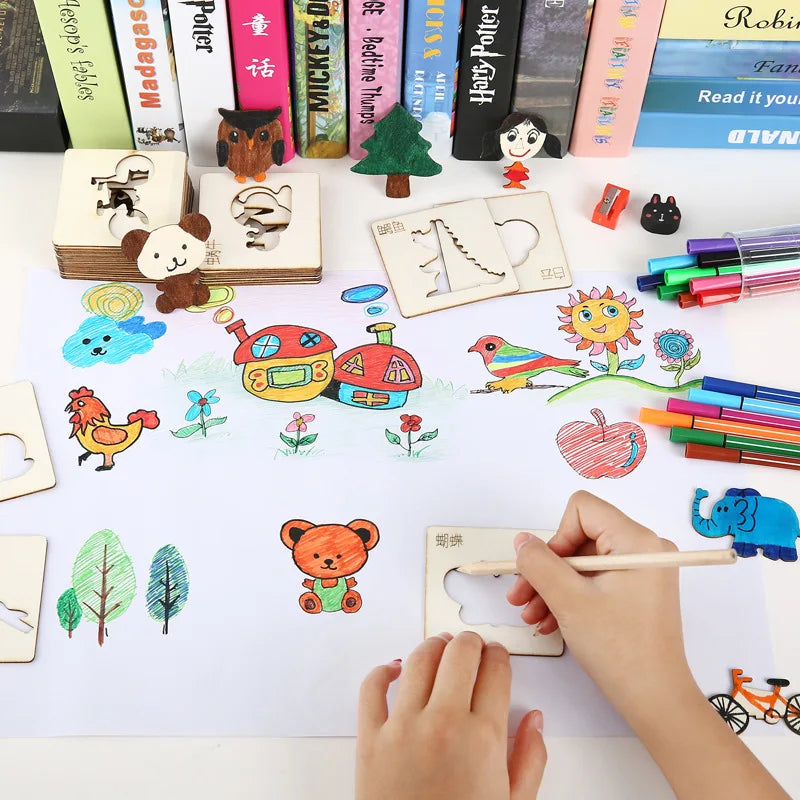 InspiraDraw: Set de 32 plantillas creativas para niños