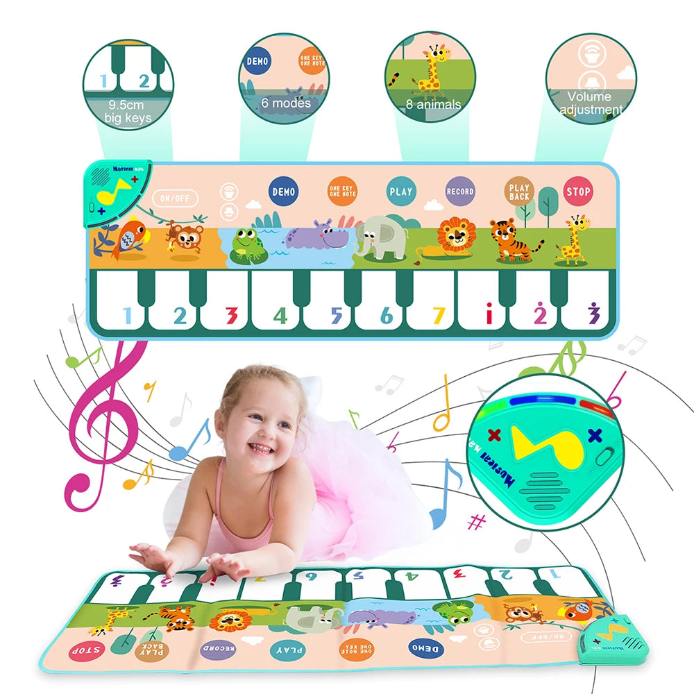 Jungle Jams: tapete de piano con sonidos de animales o instrumentos musicales para niños