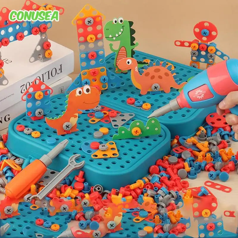 Maestro constructor: kit de montaje y perforación para niños