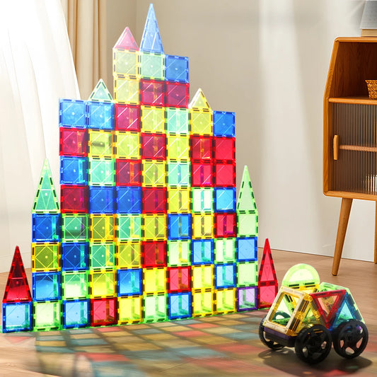 MagnetConstruct: juego de piezas de construcción magnéticas Montessori para un juego creativo