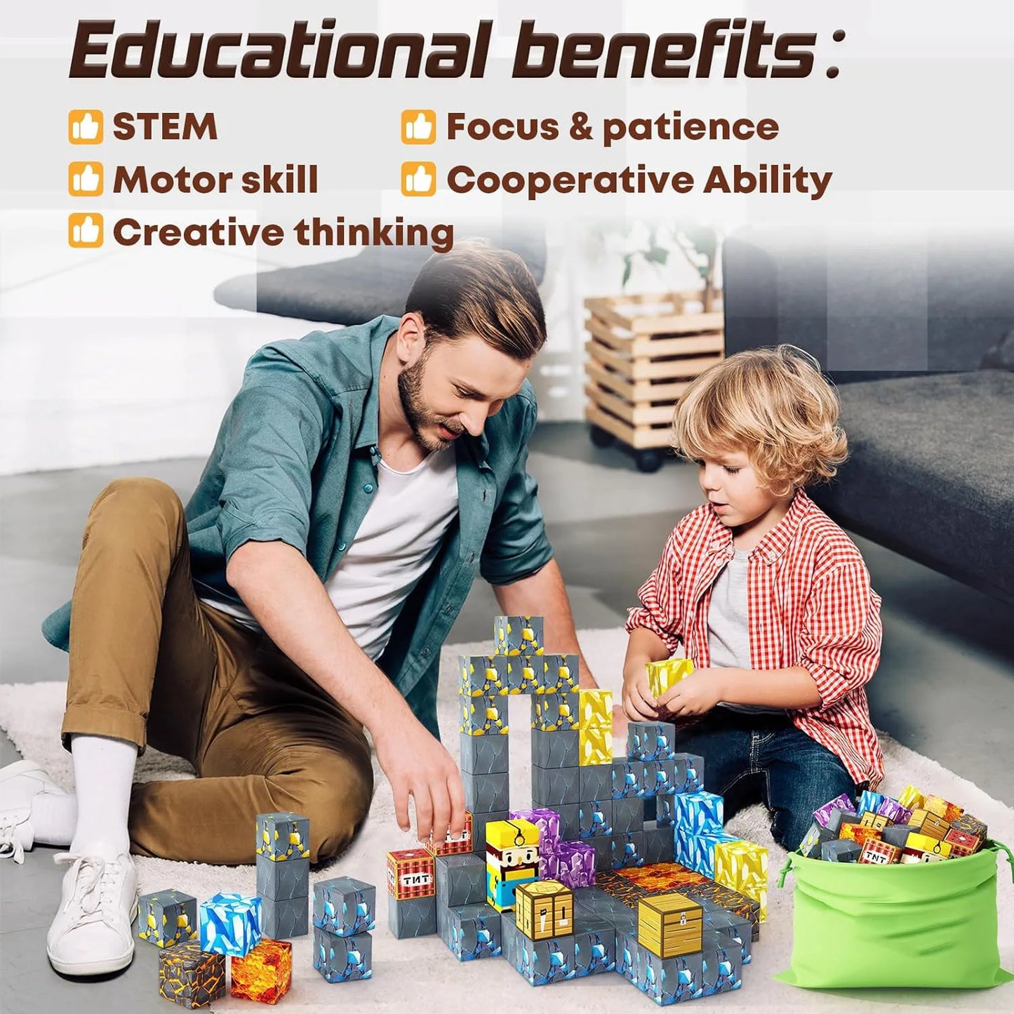 Magnetopia: Mini set de construcción de mundos STEM