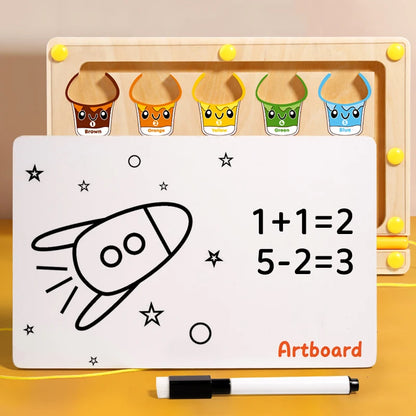 Montessori DuoPlay: Aventura en laberinto magnético y tablero de dibujo
