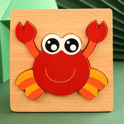 Animal Express: rompecabezas de madera en 3D para niños