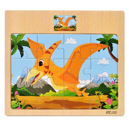 Tiny Thinkers: Cartoon Wooden Puzzle Set