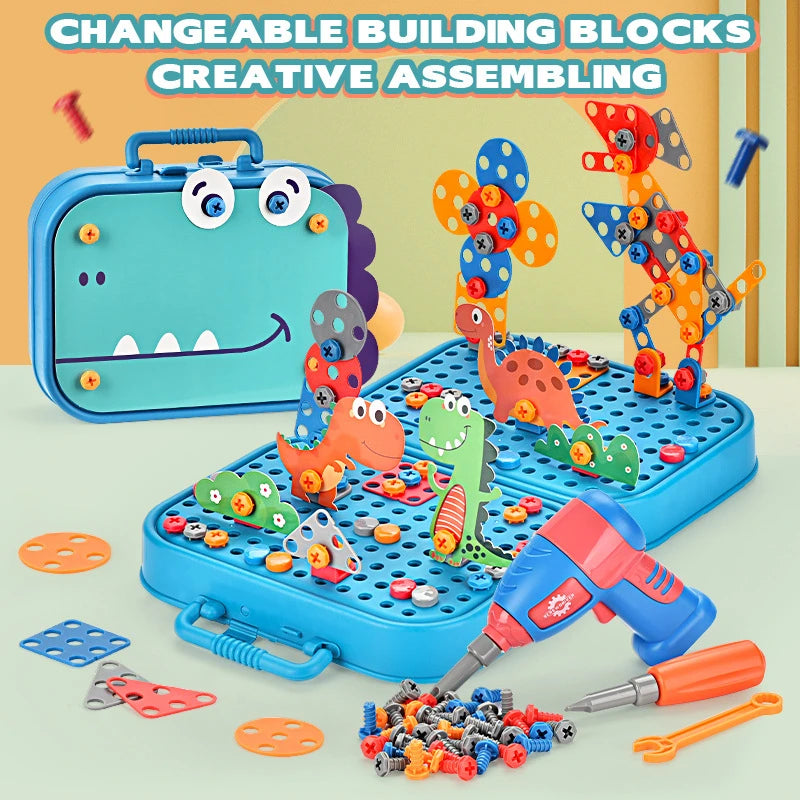 Maestro constructor: kit de montaje y perforación para niños
