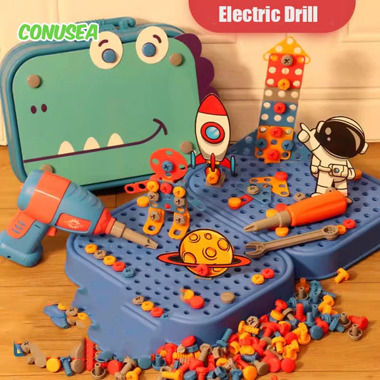Maestro constructor: kit de montaje y perforación para niños