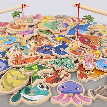 Aventura magnética en el océano: juguetes de pesca Montessori para niños