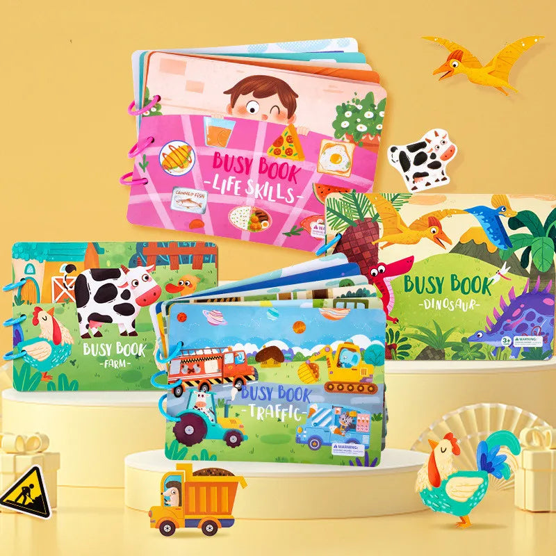 CalmQuest: Libro de pegatinas interactivo Montessori