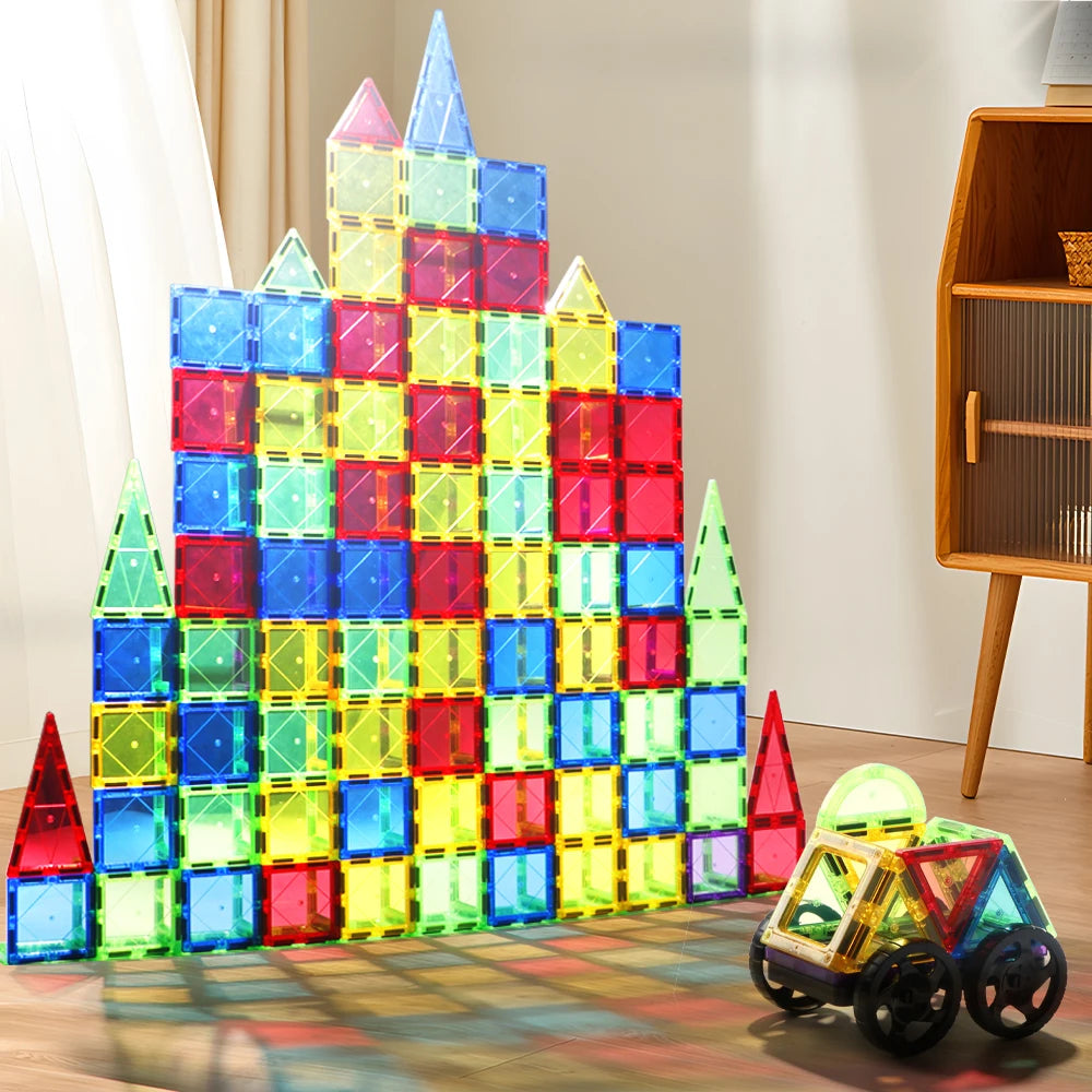 MagnetConstruct: juego de piezas de construcción magnéticas Montessori para un juego creativo 